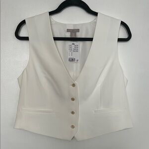 H&M Ivory Vest with Buttons